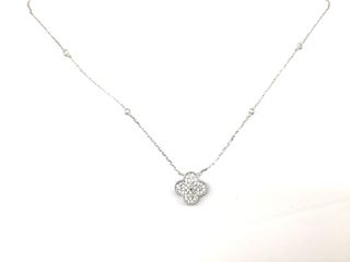 collar plata 925mm con piedra con circonita 19 5cm