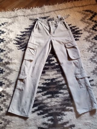 Pantaloni cargo verde chiaro tg XS