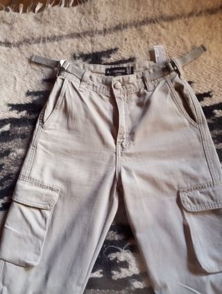 Pantaloni cargo verde chiaro tg XS