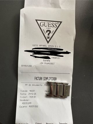 Reloj Guess Hombre Plata - Nuevo