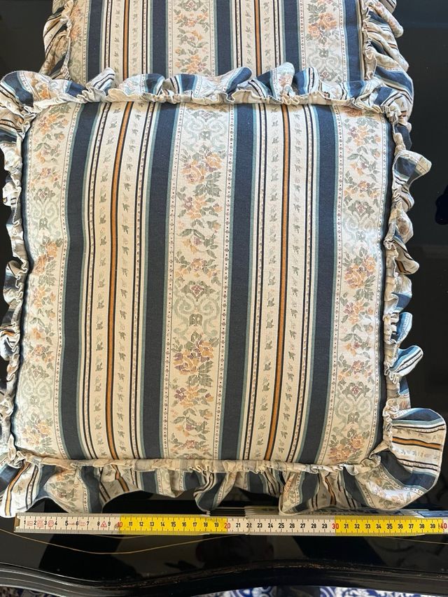 Cuscini vintage anni '90 - Beige & Blu