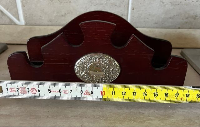 Portaposta legno - Argento
