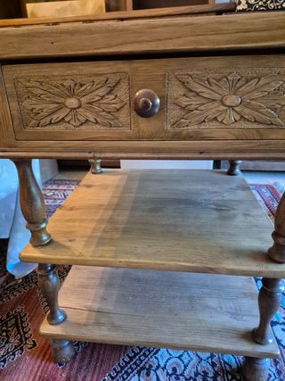 Mesa auxiliar madera maciza