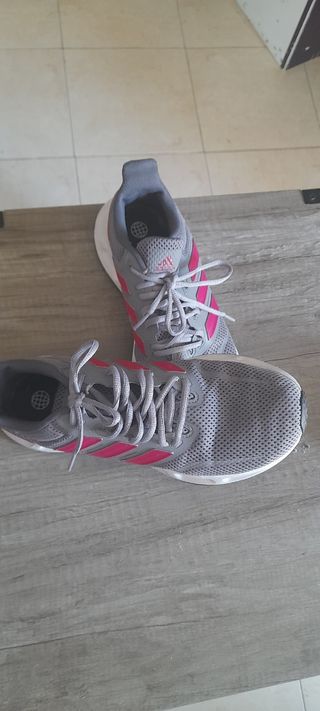 Zapatillas Adidas Gris Rosa