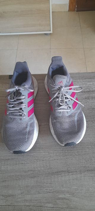 Zapatillas Adidas Gris Rosa