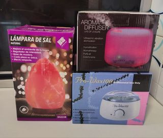 Lámpara sal, humidificador, calentador cera