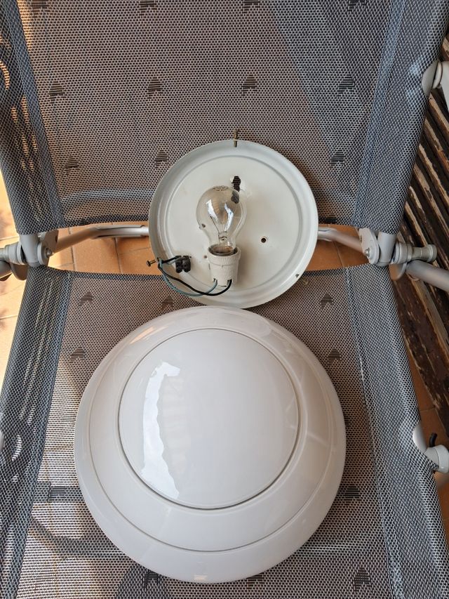 Plafoniera vetro Murano bianca