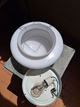 Plafoniera vetro Murano bianca