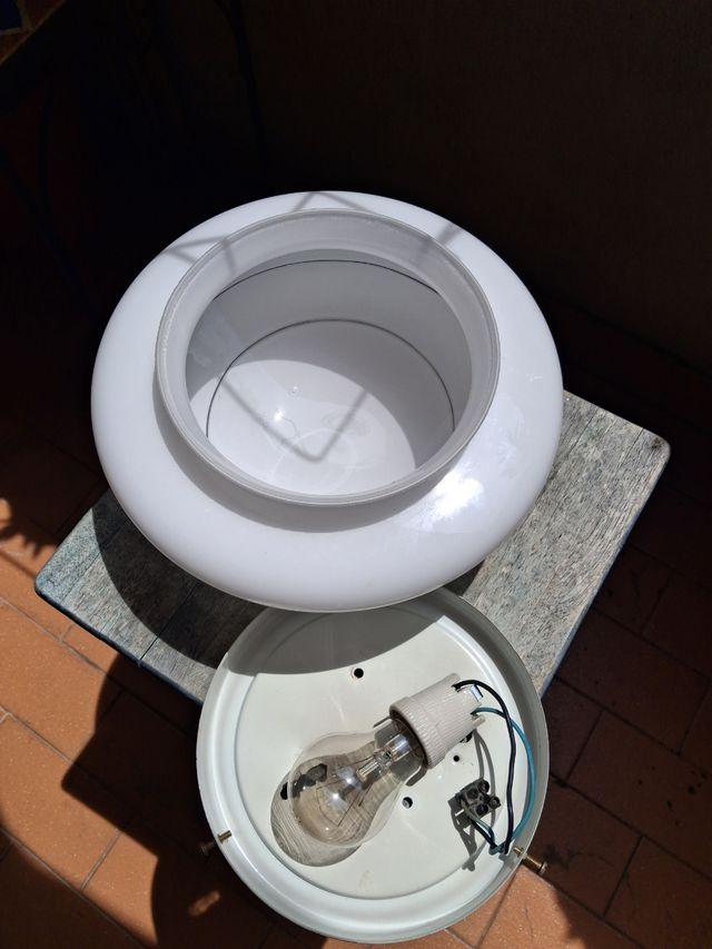 Plafoniera vetro Murano bianca