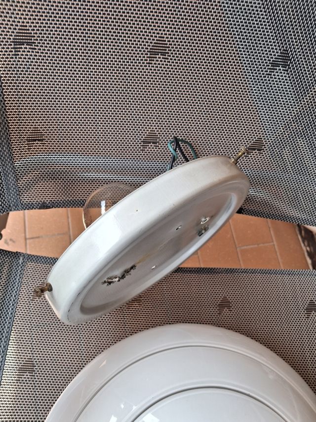 Plafoniera vetro Murano bianca