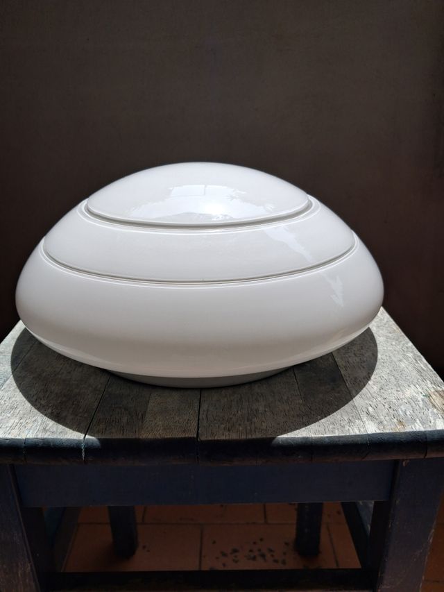 Plafoniera vetro Murano bianca