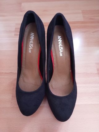Tacones Annalisa negros y rojos