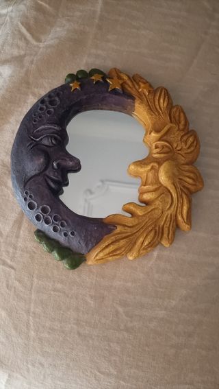 Espejo Sol y Luna - Cerámica