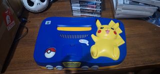 Nintendo 64 Pikachu - consola azul