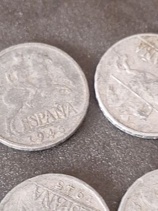 1.10 Lote 4mon 5cts España Francisco Franco 1945.