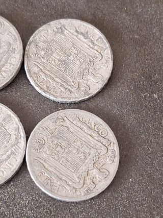 1.10 Lote 4mon 5cts España Francisco Franco 1945.