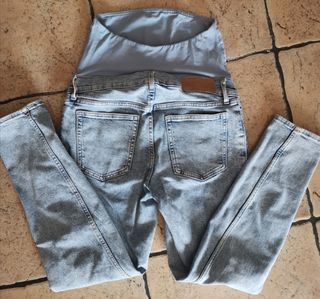 Jeans premamá pitillo H&M - Azul