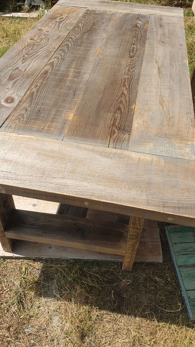 Mesa nueva rústica de madera maciza