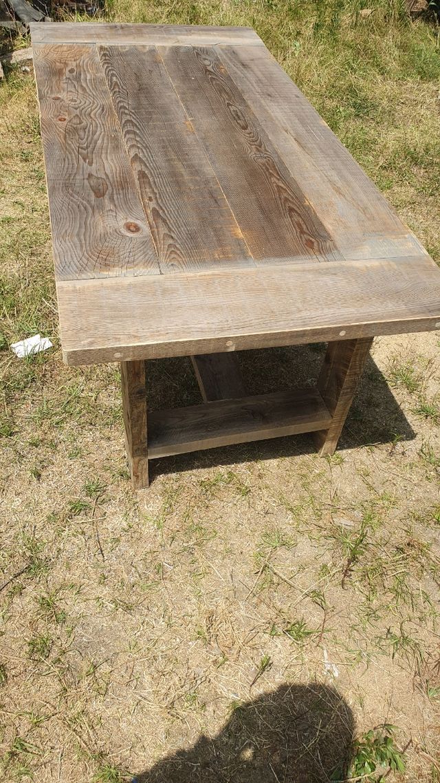 Mesa nueva rústica de madera maciza