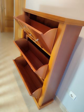 Zapatero madera imitación cómoda