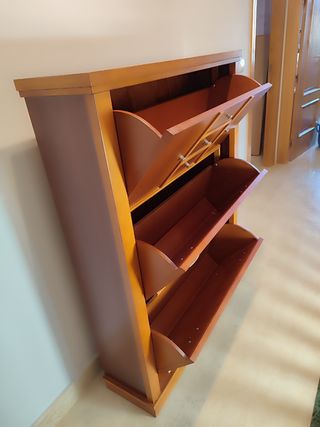Zapatero madera imitación cómoda