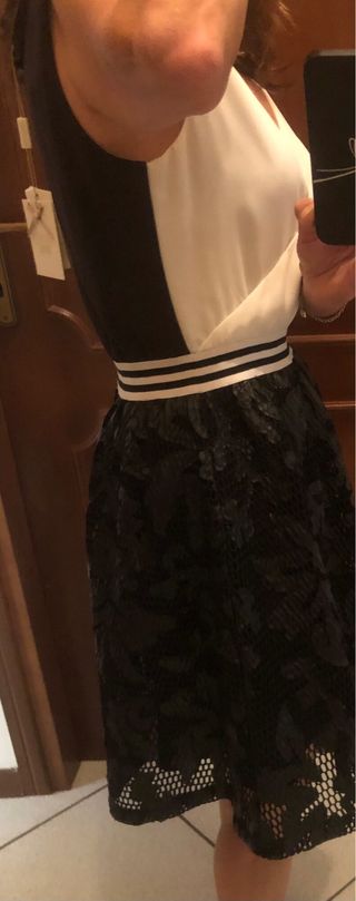 Abito nero e bianco donna