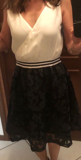 Abito nero e bianco donna