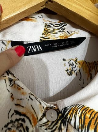 Camisa Zara estampado tigres