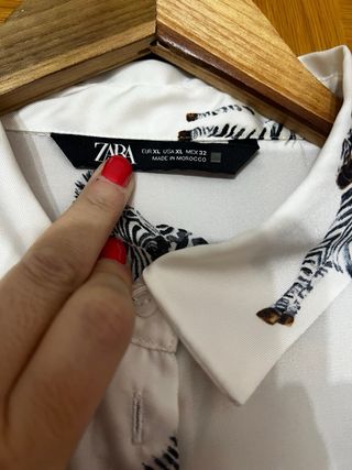Camisa Zara estampado cebra