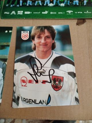 Postales Austria firmadas  auténticas - Fútbol