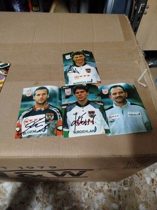 Postales Austria firmadas  auténticas - Fútbol
