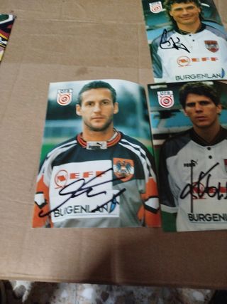 Postales Austria firmadas  auténticas - Fútbol