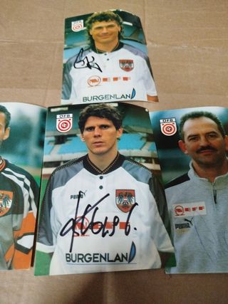 Postales Austria firmadas  auténticas - Fútbol