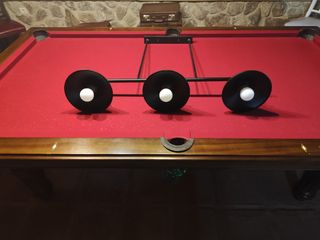 Lampada da biliardo in metallo a 3 luci