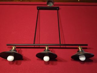 Lampada da biliardo in metallo a 3 luci