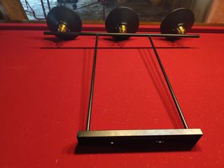 Lampada da biliardo in metallo a 3 luci