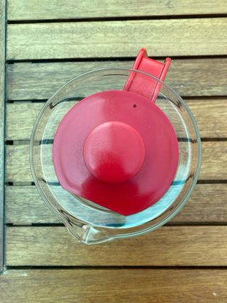 Jarra Cafetera Vidrio Roja Vintage