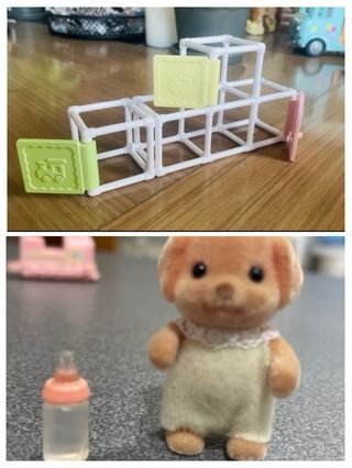 SYLVANIAN FAMILIES PARQUE INFANTIL + BEBE  Y TREN