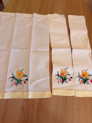 Tovaglioli ricamo fiori - lino e cotone