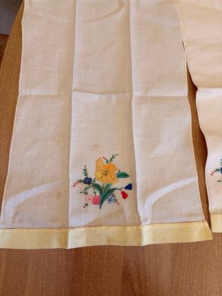 Tovaglioli ricamo fiori - lino e cotone