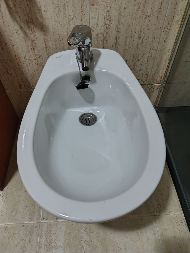 Bidet y mampara ducha