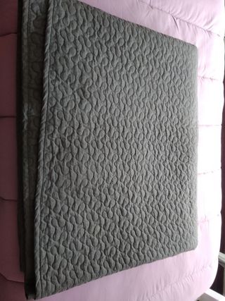 Colcha cama gris algodón 150.Alina de Ikea.
