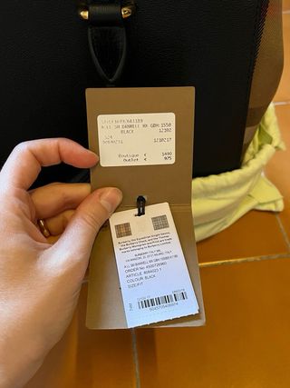 Borsa Burberry nera e beige