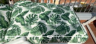 Cojines palet - hojas verdes