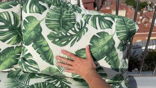 Cojines palet - hojas verdes