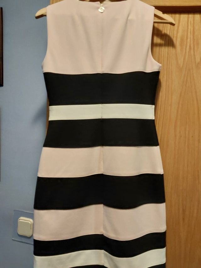 Vestido Tommy Hilfiger rayas rosa-negro