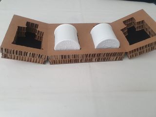 Scatola in cartone decorato porta 2 boccette  Scat