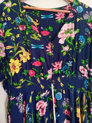 Vestido largo floral - Talla grande