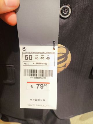 Traje ZARA MAN negro - nuevo
