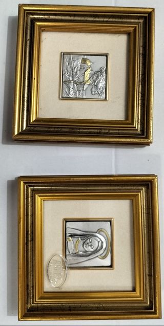 2 Quadri Bassorilievo Argento